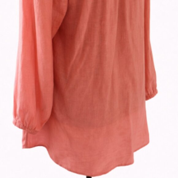 CJ Banks Coral Smocked Shoulder Blouse – Size XL - Picture 5 of 7